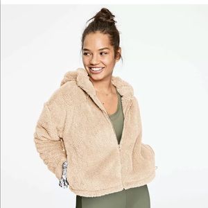 VICTORIA SECRET PINK TEDDY FULL ZIP JACKET HOODIE